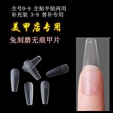 美甲免刻磨無痕超薄甲片長短款長梯形半磨砂全貼半貼美甲店專用超夯 精品 歷史價格詳細信息