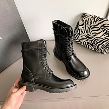 【現貨直拍】 馬丁靴 女靴 2021秋冬季 新款 帥氣英倫風 側拉鍊 厚底騎士靴 中幫短靴 歷史價格詳細信息