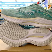 Mizuno 美津濃 慢跑鞋 Wave Rider 27 女鞋 灰 橘 波浪片 回彈 透氣 路跑 運動鞋 J1GD2303-71 歷史價格詳細信息