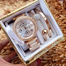 MICHAEL KORS MK玫瑰金配粉色 不鏽鋼錶帶 晶鑽 石英 女士手錶 MK6349 歷史價格詳細信息
