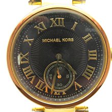 MICHAEL KORS MK 男錶 手錶 真皮 三眼 咖啡 腕錶 全新 正品 twemall 歷史價格詳細信息