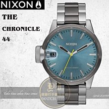 NIXON A441-2304《The CHRONICLE 44》大錶徑44mm/防水100米/銀灰x湖水綠【第一鐘錶】 歷史價格詳細信息