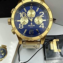 NIXON A486-1922《48-20 CHRONO系列》48mm/防水200米/男女兼用/金x藍【第一鐘錶】 歷史價格詳細信息