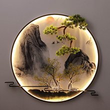 新中式客廳裝飾畫中國風沙發背景墻壁掛畫大氣辦公室山水墻水墨畫 歷史價格詳細信息