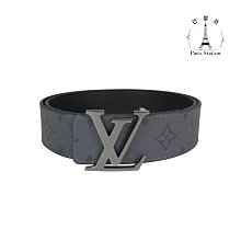 LV 路易威登 黑灰老花銀扣 3.5CM 男生雙面皮帶 腰帶 M0450 歷史價格詳細信息