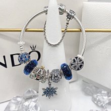 潘多拉，閃耀雪花圓形吊墜，799222，正品鋼印細節已拍，隨 歷史價格詳細信息