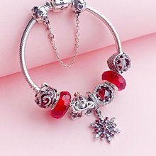 下殺-Pandora 潘朵拉 手鏈女S925純銀繁星閃耀林心如 南瓜車雪花吊墜串飾手鐲 歷史價格詳細信息