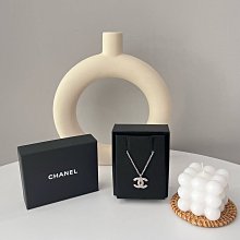 【翰貝格名牌館】全新真品 Chanel 新款 銀色 雙C 簍空 水鑽 針式 耳環 AB7014 歷史價格詳細信息