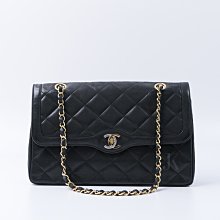 CHANEL 黑金雙色粗鏈條方胖子 22S 季節限定款  cf coco 方胖子 口蓋包 歷史價格詳細信息