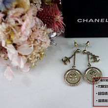 優買二手精品名牌店 CHANEL 金色 金屬 菱格紋 雙c logo 水鑽 雙面 立體 別針 胸針 墬子 項鍊 全新商品 歷史價格詳細信息
