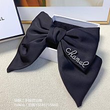 二手正品 香奈兒 Chanel 秀款 黑色 小羊皮 金色 金屬 雙c 髮箍 髮圈 AB6143 歷史價格詳細信息