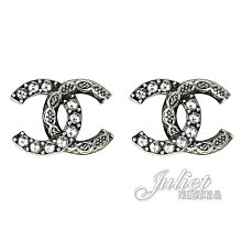 【茱麗葉精品】全新精品 CHANEL 專櫃商品 AB9260 雙色水鑽CC LOGO貼耳針式耳環.淡金 現貨 歷史價格詳細信息