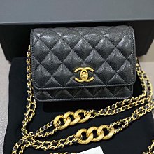 CHANEL 小牛皮荔枝紋 Coco Handle 黑色中款 金CC LOGO A92991 歷史價格詳細信息