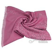 【茱麗葉精品】全新精品  GUCCI 283833 經典雙G緹花絲棉綢披肩圍巾/大絲巾.灰藍 預購無現貨 歷史價格詳細信息