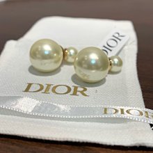 【翰貝格名牌館】全新真品 DIOR TRIBALES 巴黎鐵塔 白 珍珠 CD 針式 耳環 歷史價格詳細信息