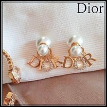 【翰貝格名牌館】全新真品 DIOR TRIBALES 巴黎鐵塔 白 珍珠 CD 針式 耳環 歷史價格詳細信息