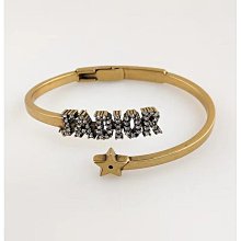 Dior J‘adior 全新 閒置 人氣爆款 復古金色 鏤空 字母 女款手環 手鐲正品 歷史價格詳細信息