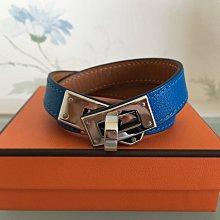 Hermès Kelly double tour bracelet 米杏色銀釦皮革手環 歷史價格詳細信息
