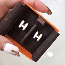HERMES 愛馬仕 H logo字母扣窄版 灰色 珐琅手鐲 女手環 玫瑰金 全新現貨 歷史價格詳細信息