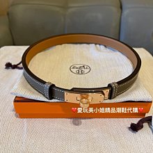 Hermes 愛馬仕 Kelly 玫瑰金釦 大象灰皮帶 ???? 價格比較,價格查詢,歷史價格詳細信息