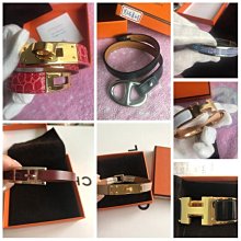 全新專櫃正品 Hermes 愛馬仕 Kelly Double Tour bracelet皮革手環 X9錦葵紫 玫瑰金扣 歷史價格詳細信息