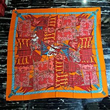 ＊金選名店＊HERMES＊愛馬仕＊喀什米爾大圍巾 黃/棕  130*30 編號2 歷史價格詳細信息