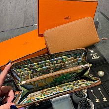 HERMES Silk In Compact EPSOM 小牛皮拉鍊絲巾短夾(0E 德州粉) 歷史價格詳細信息