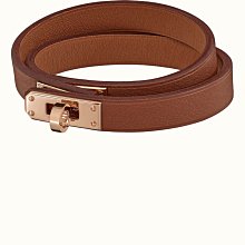 Hermès Kelly double tour bracelet 米杏色銀釦皮革手環 歷史價格詳細信息