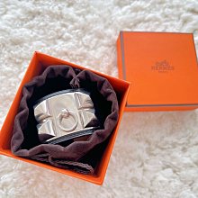 HERMES collier de chien金屬鉚釘鱷魚皮寬版手環 T年(黃x金/S) 歷史價格詳細信息