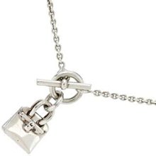 【愛馬仕 HERMES】925純銀 豬鼻子長項鍊80公分 ☆保證真品☆ 全新~*購於愛馬仕專櫃~ 歷史價格詳細信息