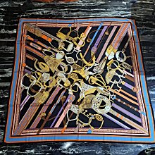 ＊金選名店＊HERMES＊愛馬仕＊喀什米爾大圍巾 黃/棕  130*30 編號2 歷史價格詳細信息