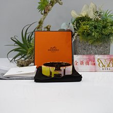 ☆優買二手精品名牌店☆ HERMES 銀色 白金色 白琺瑯 POP H LOGO PM 中版 手環 手鐲 超新美品 歷史價格詳細信息