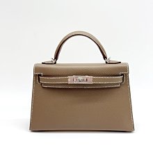 愛馬仕 Hermes minikelly二代 薄荷綠 霧面方塊鱷魚 金扣 歷史價格詳細信息