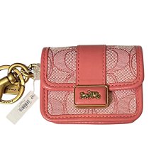 保證COACH全新真品~COACH 真皮淺駝色真皮滾邊及提帶，小C織紋托特包 免運 歷史價格詳細信息