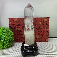 【福藝古玩批發】嚴選 天然白水晶柱  晶體通透大隻白水晶柱 水晶柱擺件 附訂製底座 ~ 060303C 歷史價格詳細信息