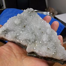 [友克鑫礦業]ag697約411g白水晶簇共生黃鐵礦水晶簇 閃亮黃鐵礦 原礦 水晶簇 硫鐵礦 愚人金 歷史價格詳細信息