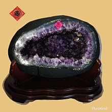 ????【168 精品】???? 巴西炮管紫水晶洞紫晶洞重14.9kg 寬25cm高29cm 洞深12cm洞超深洞型圓【C01】 歷史價格詳細信息