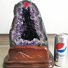 ????【168 精品】???? 巴西炮管紫水晶洞紫晶洞重14.9kg 寬25cm高29cm 洞深12cm洞超深洞型圓【C01】 歷史價格詳細信息