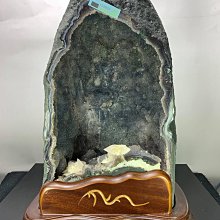【福藝古玩批發】嚴選 頂級稀有 收藏品 異象晶洞 水晶洞 帶方解石 附實木底座  ~ 040201 價格比較,價格查詢,歷史價格詳細信息