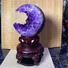 紫晶洞擺件.收藏品全拋光烏拉圭紫晶開口笑，直徑18公分左右，5280g 價格比較,價格查詢,歷史價格詳細信息