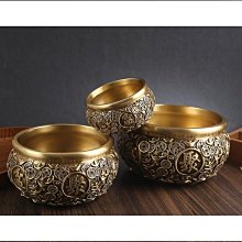 金錢聚寶盆純銅全銅帶蓋招財進寶家用客廳店鋪開業擺件辦公室聚財 歷史價格詳細信息