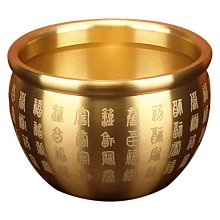 招財進寶百福銅缸純黃銅聚寶盆擺件米缸客廳聚財小銅盆存錢罐桌面 歷史價格詳細信息