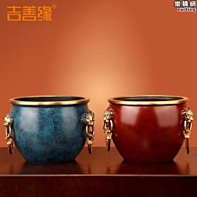故宮銅缸獅首缸純銅香爐客廳風水聚寶盆招財擺件創意居家工藝品 歷史價格詳細信息