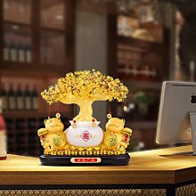 聚寶盆發財樹元寶掛畫辦公室茶樓裝飾畫風水掛畫客廳絲綢掛畫卷軸 歷史價格詳細信息