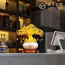 聚寶盆發財樹元寶掛畫辦公室茶樓裝飾畫風水掛畫客廳絲綢掛畫卷軸 歷史價格詳細信息