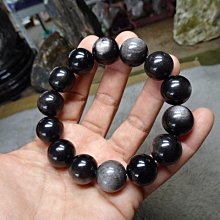 《藍晶寶石玉石特賣區》→〈手鍊系列〉→天然特級銀曜石16mm手珠鍊→X960 價格比較,價格查詢,歷史價格詳細信息
