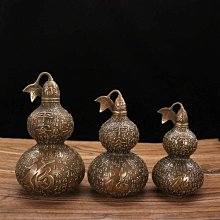 百福葫蘆銅擺飾開蓋開口空心銅葫蘆掛件五帝錢客廳臥室裝飾品擺設 歷史價格詳細信息