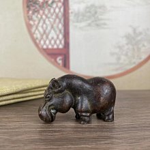 現貨仿古古玩合金銅實心擺件手把件小擺銅器紅銅像收藏河馬送禮 歷史價格詳細信息