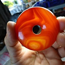 《藍晶寶石玉石特賣區→〈吊飾系列〉→天然冰種清透橘紅玉髓超大厚平安扣→W1048 價格比較,價格查詢,歷史價格詳細信息