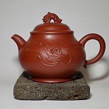 宜興紫砂壺 國工名家純手工刻繪龍紋茶具革紫泥平底德鐘230cc 歷史價格詳細信息